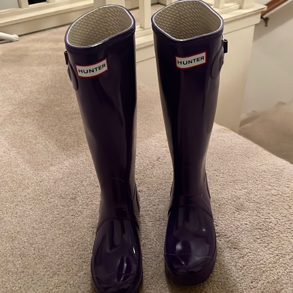 HUNTER purple rain boots - Picture 1 of 5